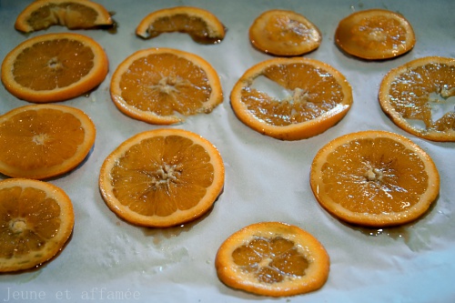 Les tranches d'oranges pour le décor